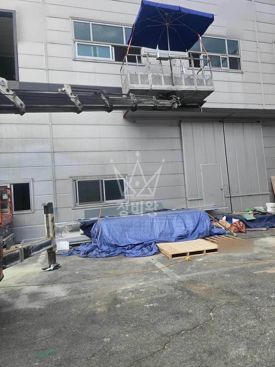 경기 화성시 동탄구 방교동 3.5톤 스카이차 공장2층 후레싱작업 작업사진 1