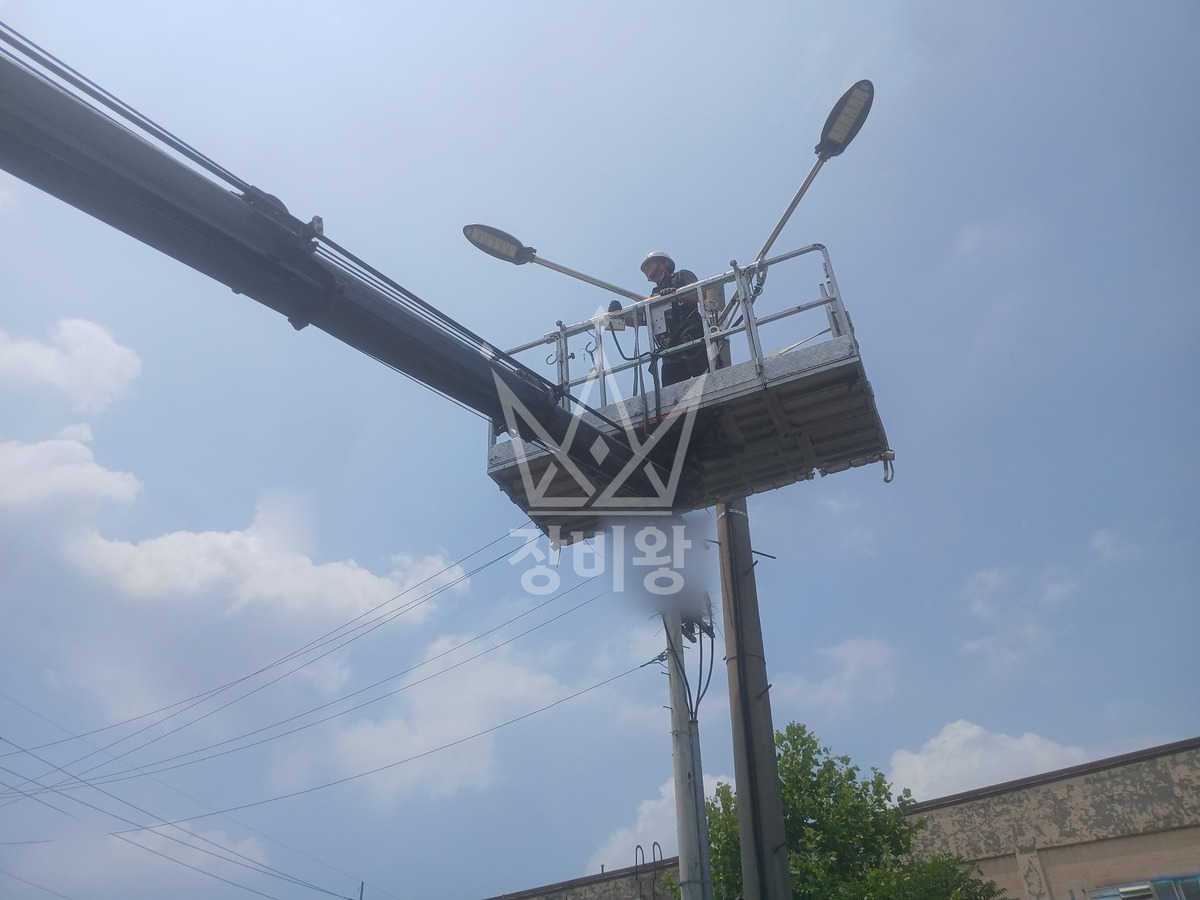 인천 부평구 산곡동 1톤 스카이차 cctv 설치 작업사진 1