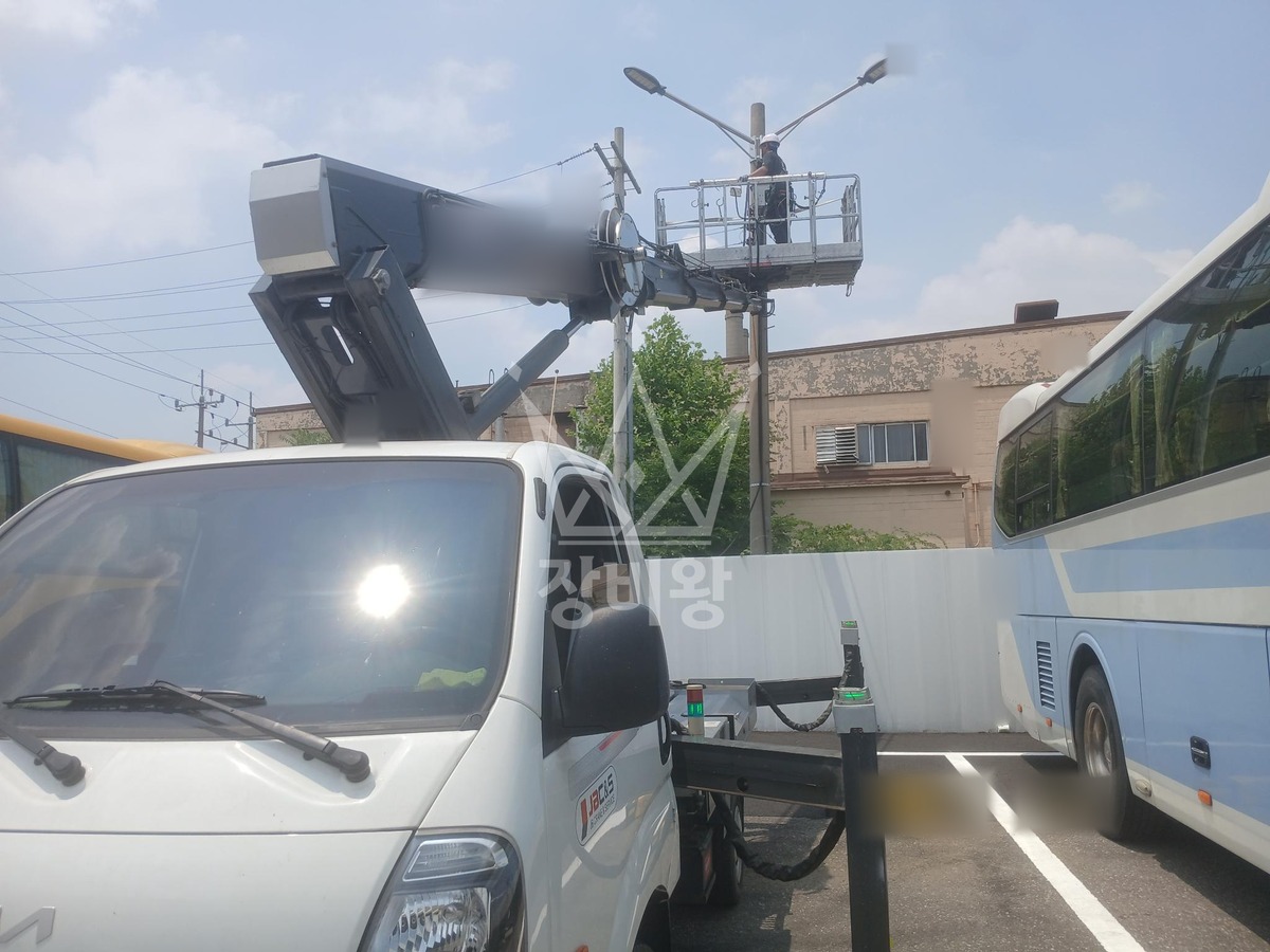 인천 부평구 산곡동 1톤 스카이차 cctv 설치 작업사진 2