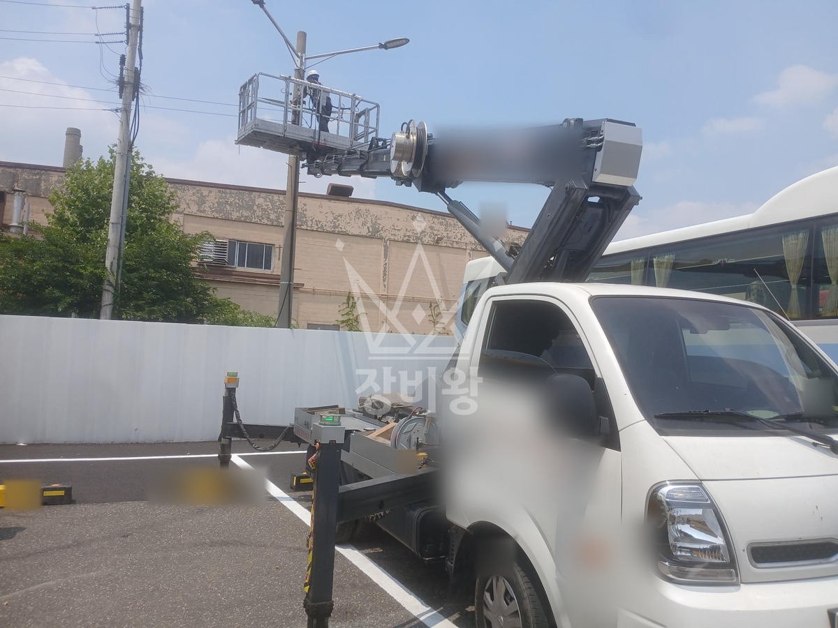 인천 부평구 산곡동 1톤 스카이차 cctv 설치 작업사진 3