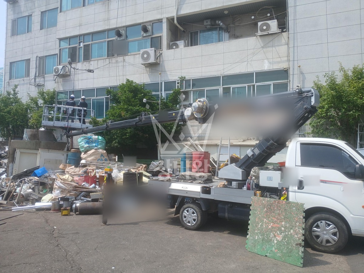 인천 남동구 고잔동 1톤 스카이차 cctv 설치 작업사진 3