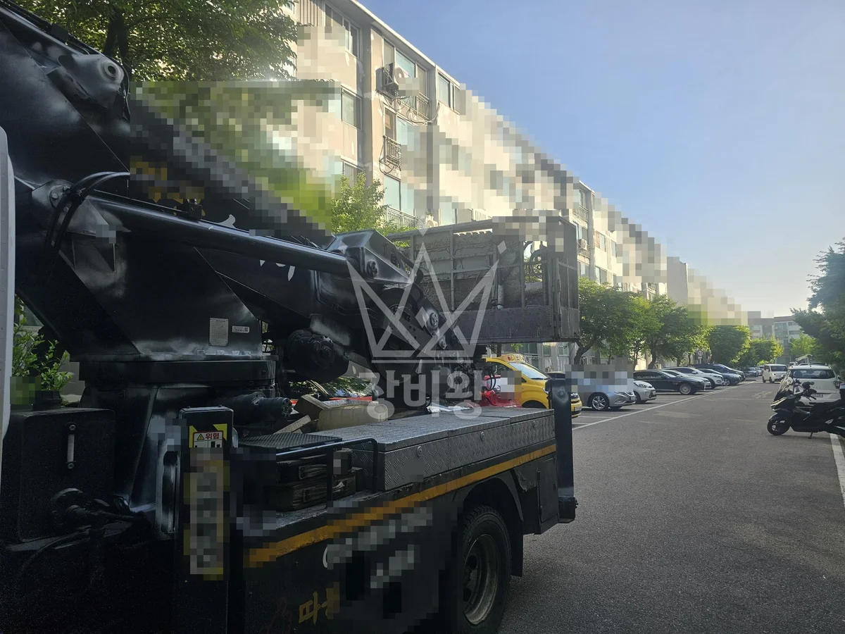 경기 시흥시 정왕동 3.5톤 스카이차 작업 현장 도착사진