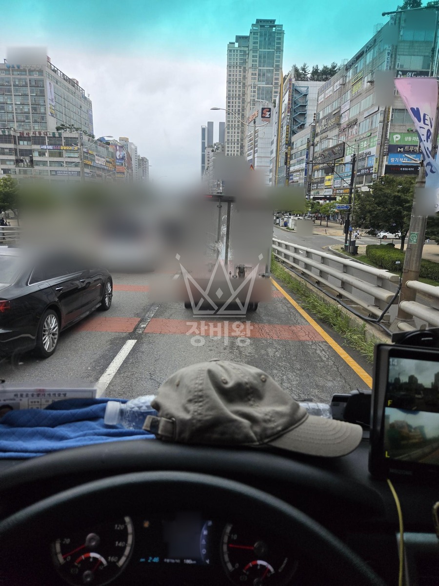 경기 부천시 원미구 중동 3.5톤 스카이차 간판정비 작업완료사진 1