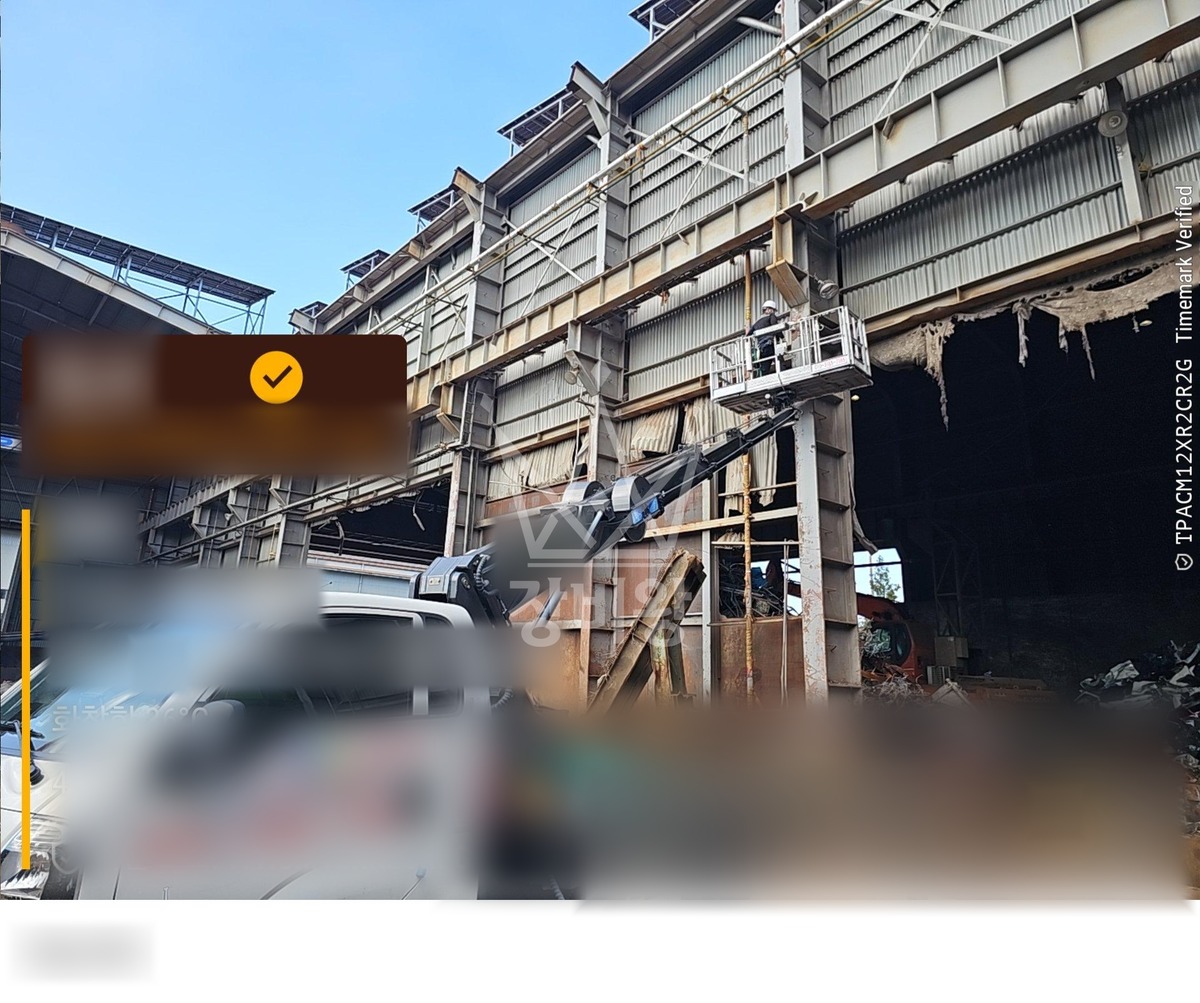 경남 김해시 진영읍 1톤 스카이차 cctv 각도조절 작업사진 1