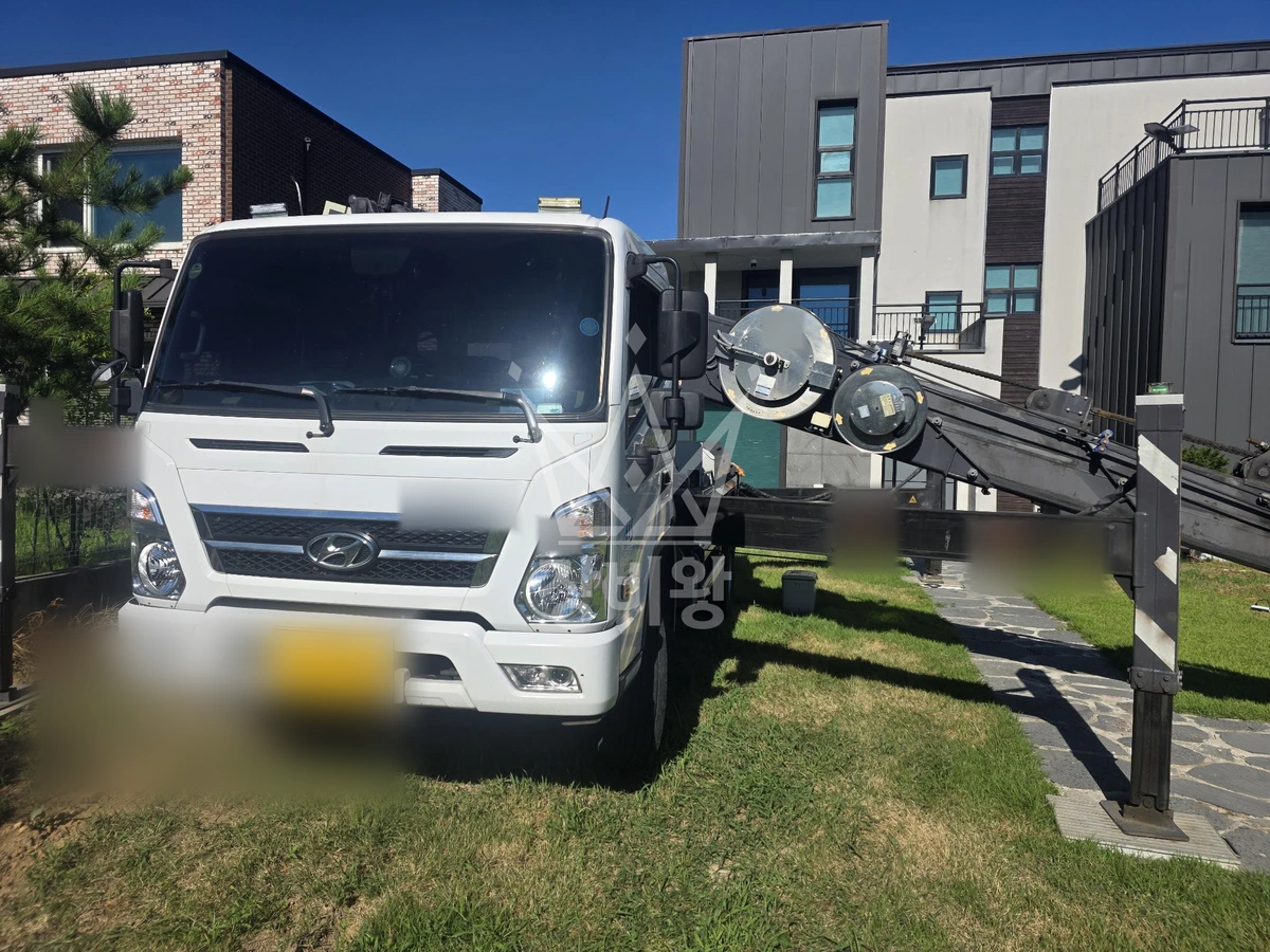 충남 아산시 음봉면 3.5톤 스카이차 작업 현장 도착사진