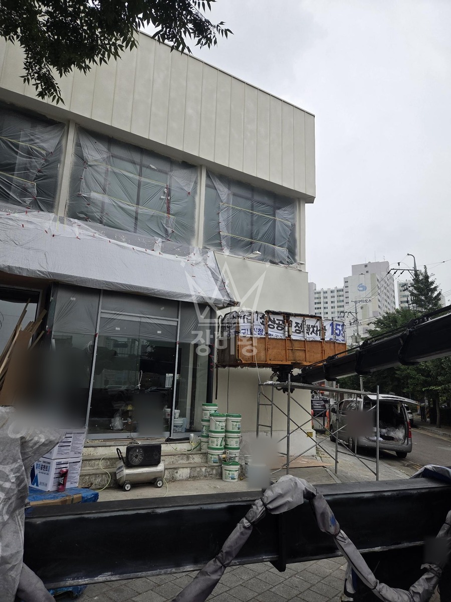 대구 달서구 대곡동 3.5톤 스카이차 페인트도장 작업사진 2