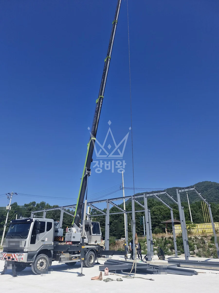 충북 음성군 원남면 16톤 크레인 빔설치 작업사진 3