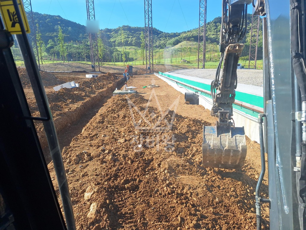 충남 청양군 대치면 포크레인(굴착기) 작업 현장 도착사진