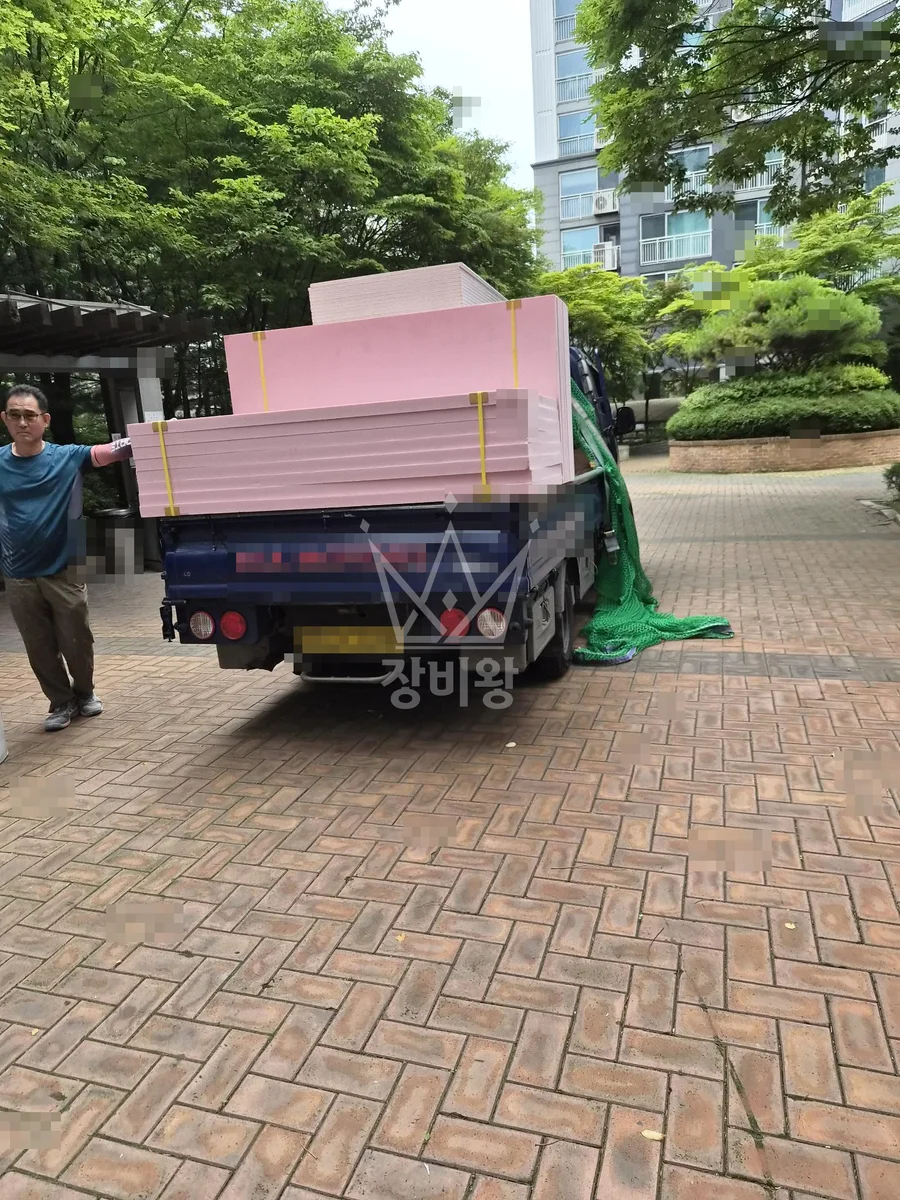 서울 강남구 도곡동 3.5톤 사다리차 목자재,석고보드 양중 작업사진 2