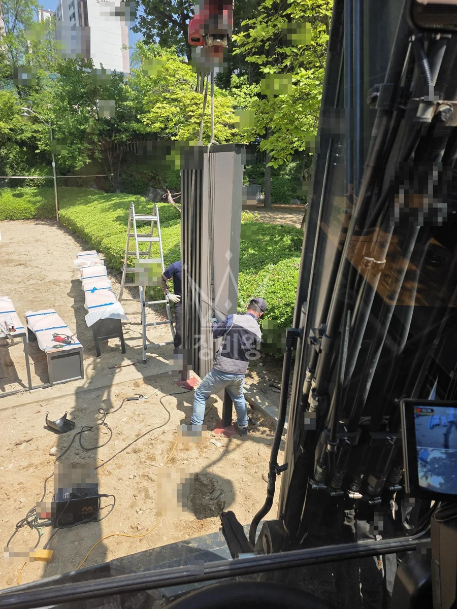 경기 용인시 기흥구 포크레인(굴착기) 파고라작업 작업사진 2