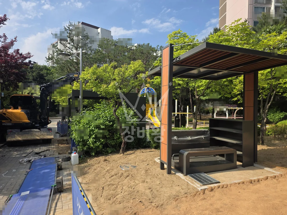 경기 용인시 기흥구 포크레인(굴착기) 파고라작업 작업완료사진 1