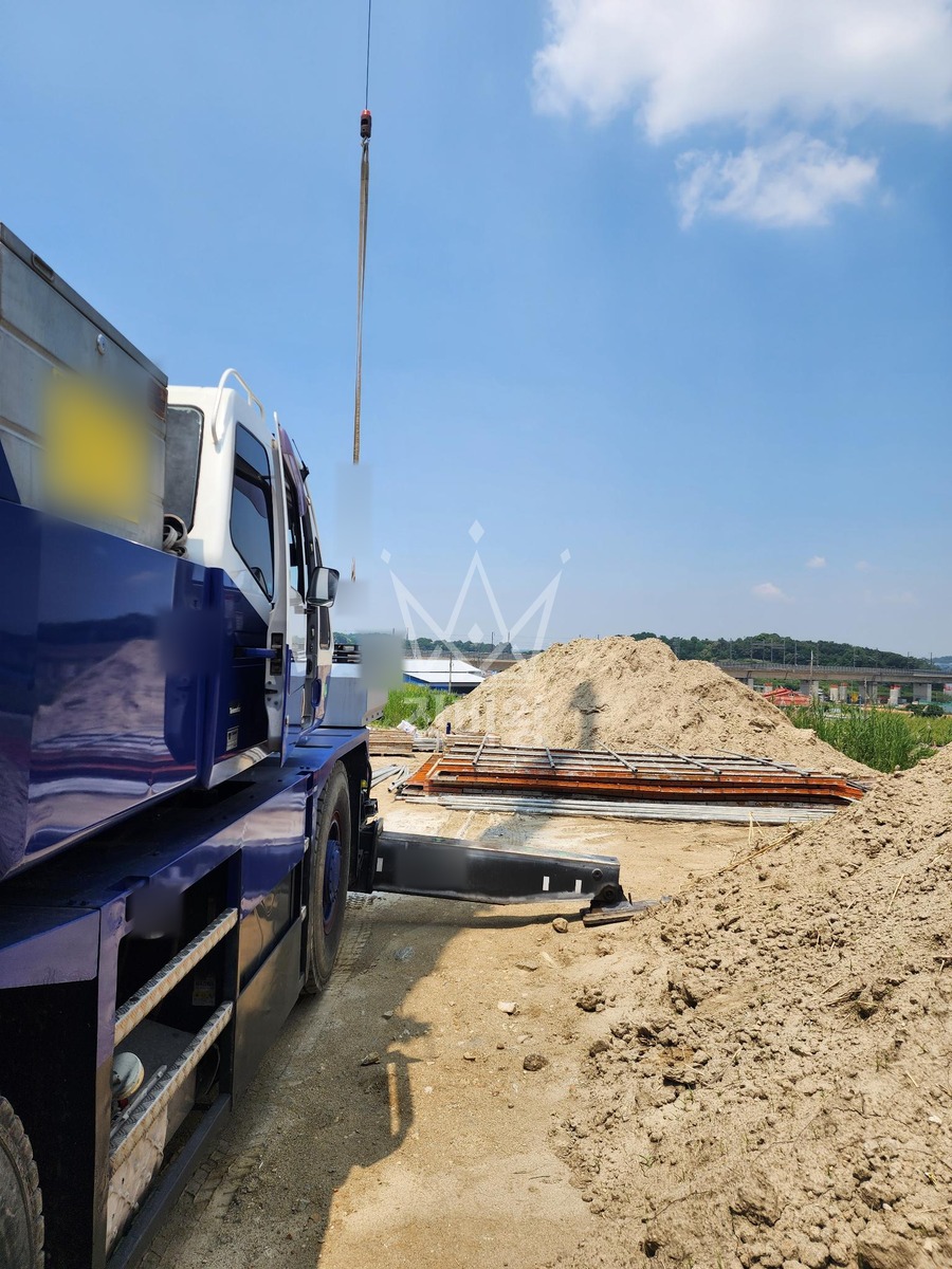 충남 아산시 음봉면 25톤 크레인 자재인양/야기리 양중 작업사진 2
