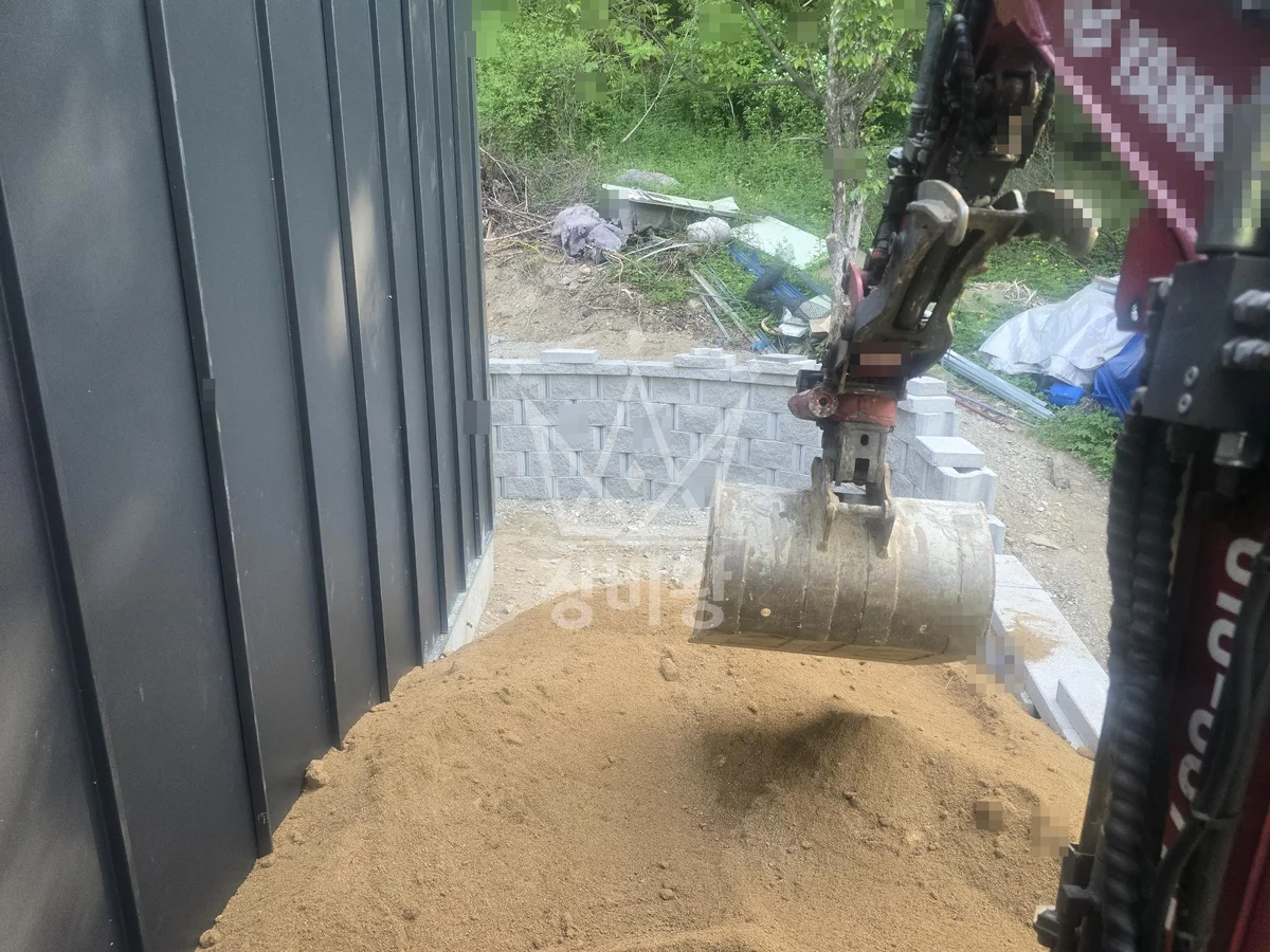 충북 보은군 속리산면 포크레인(굴착기) 나라시 작업사진 1