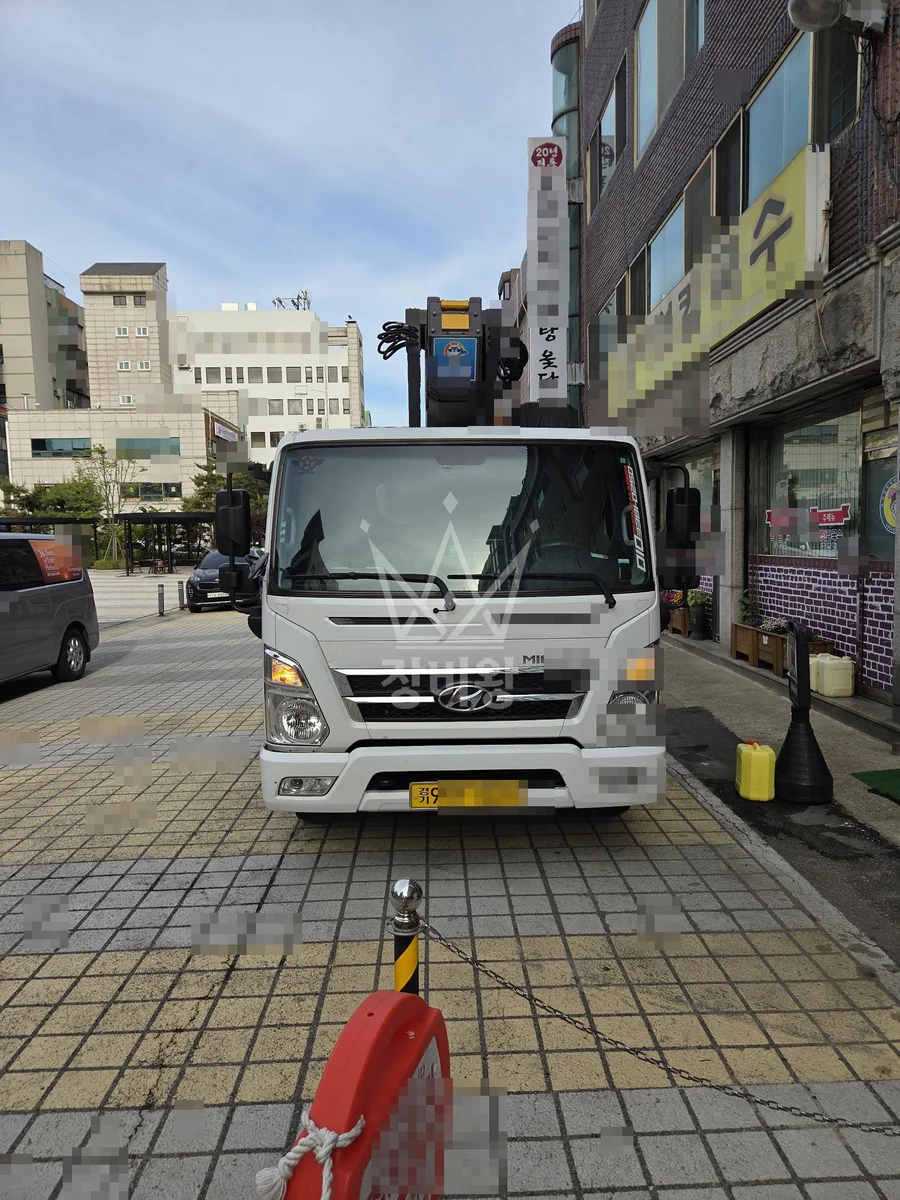 인천 부평구 갈산동 3.5톤 스카이차 작업 현장 도착사진