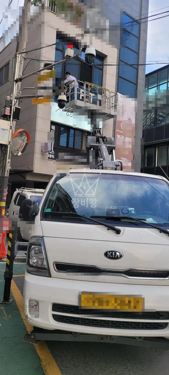 서울 송파구 석촌동 1톤 스카이차 간판 철거 작업사진 1