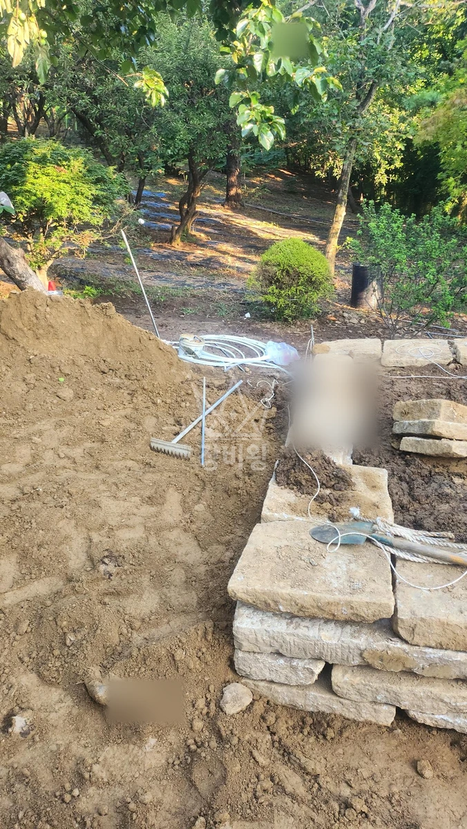 경기 군포시 속달동 포크레인(굴착기) 작업 현장 도착사진