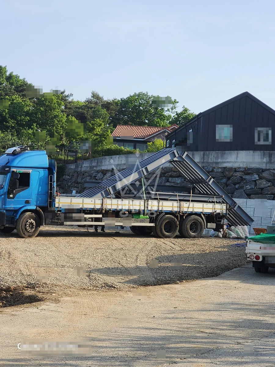 충남 논산시 연산면 5톤 크레인 작업 현장 도착사진
